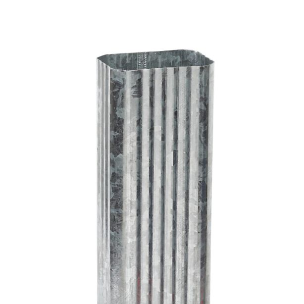 Berger Square Corrugated Downspout Galvanized 2"x3" 26ga