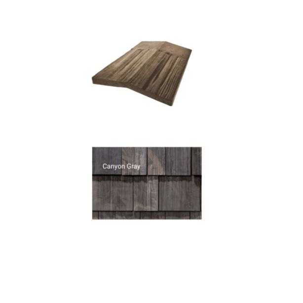 Brava Cedar Shake Solid Shake 14" X 5.375" X 6" Low 160 Degree Canyon Gray 10/bundle