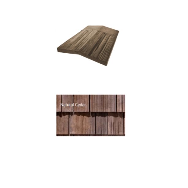 Brava Cedar Shake Solid Shake 14" X 5.375" X 6" Low 160 Degree Natural Cedar 10/bundle