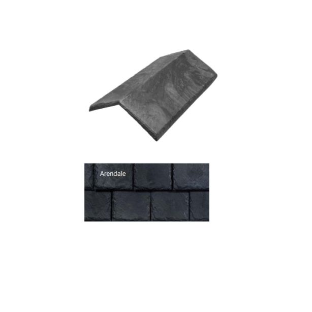 Brava Slate 2.0 Tile Hip and Ridge 14" X 5.625" X 6" Standard 120 Degree Arendale 10/bundle