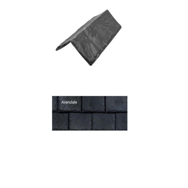 Brava Slate 2.0 Tile Hip and Ridge 14" X 5.625" X 6" Steep 90 Degree Arendale 10/bundle