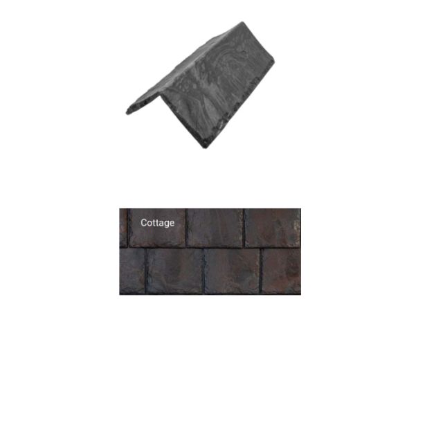 Brava Slate 2.0 Tile Hip and Ridge 14" X 5.625" X 6" Steep 90 Degree Cottage 10/bundle