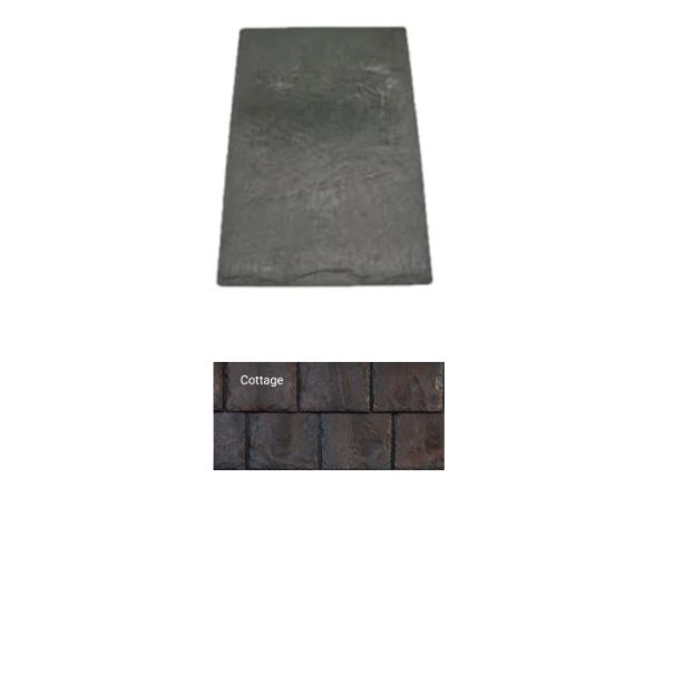 Brava Slate 2.0 Tile Solid Slate 22"x12"x1" Cottage 5/bundle