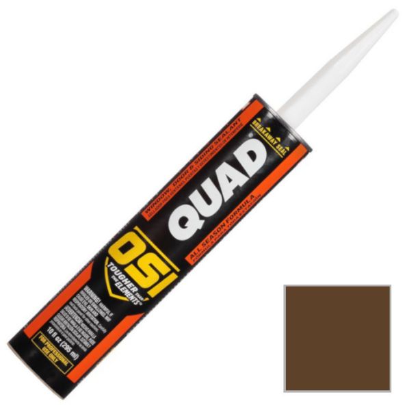 OSI Quad Window Door Siding Sealant Caulk 10oz Timber Bark 253