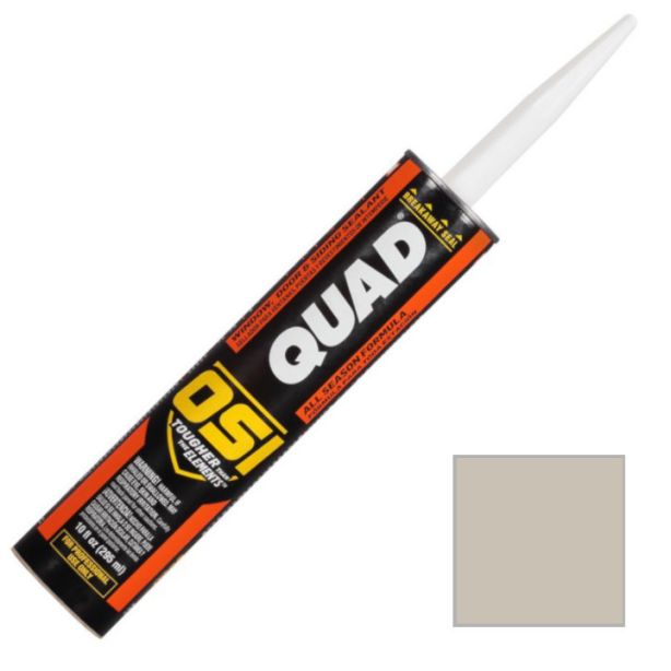 OSI Quad Window Door Siding Sealant Caulk 10oz Cobblestone 465