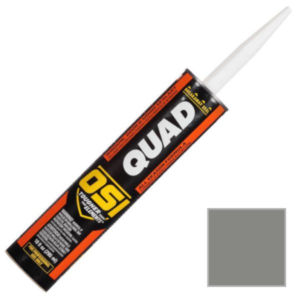 OSI Quad Window Door Siding Sealant Caulk 10oz Gray Slate 589