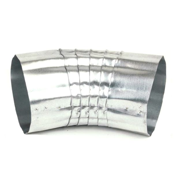 Berger Round Corrugated Elbow 45 Degrees Galvanized 6"
