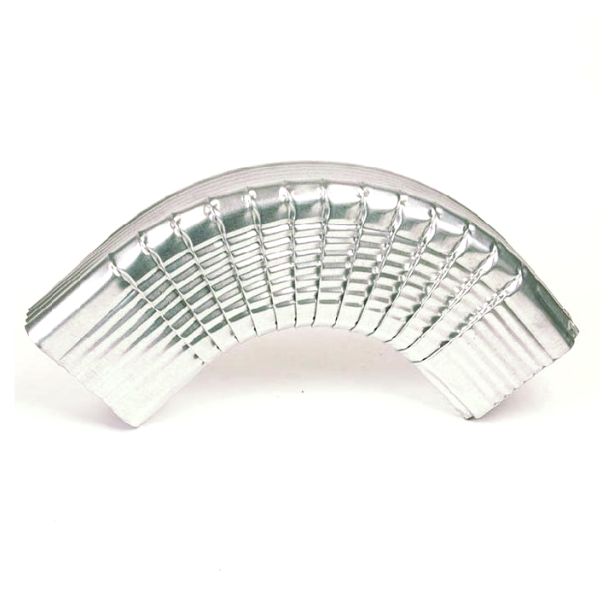 Berger Square Corrugated Elbow B-Bend 90 Degrees Galvanized 4"x5"