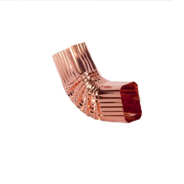 Berger Square Corrugated Elbow B-Bend 75 Degrees Copper 2"x3"