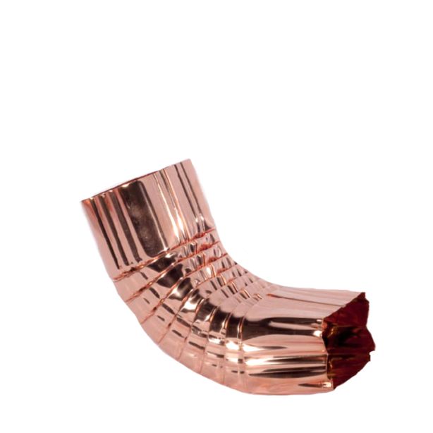 Berger Square Corrugated Elbow A-Bend 75 Degrees Copper 3"x4"