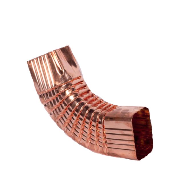 Berger Square Corrugated Elbow B-Bend 75 Degrees Copper 3"x4"