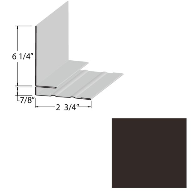 EDCO 1747-213 Side Wall Flashing Solid 10' Statuary Bronze 5/carton