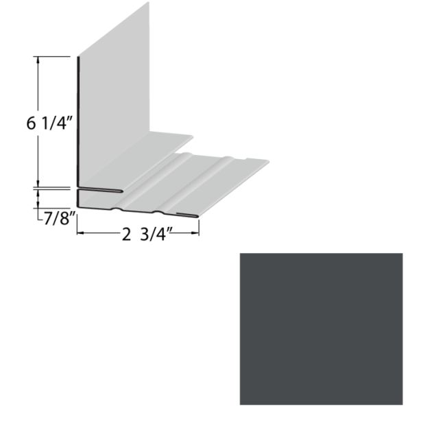 EDCO 1747-538 Side Wall Flashing Solid 10' Granite grey 5/carton
