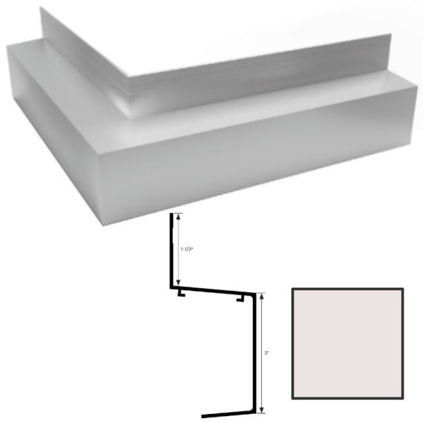 Tamlyn XHB2MC-EW ExtremeTrim Horizontal Bend 2” Mitered Corner Dunkin Extreme White