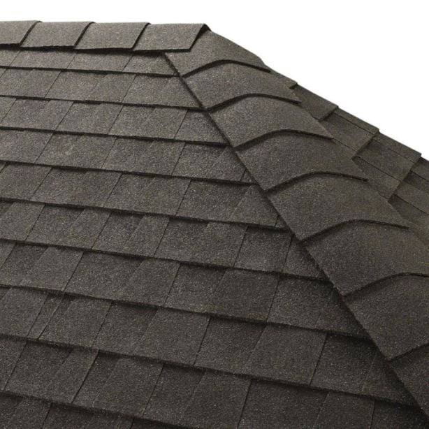 GAF Timbertex 0840180 Ridge Cap Shingles 20 linear ft Charcoal