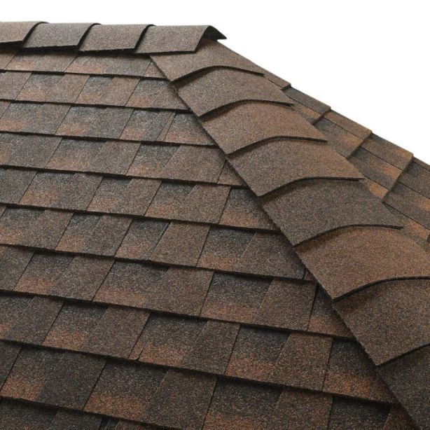 GAF Timbertex 0840395 Ridge Cap Shingles 20 linear ft Hickory