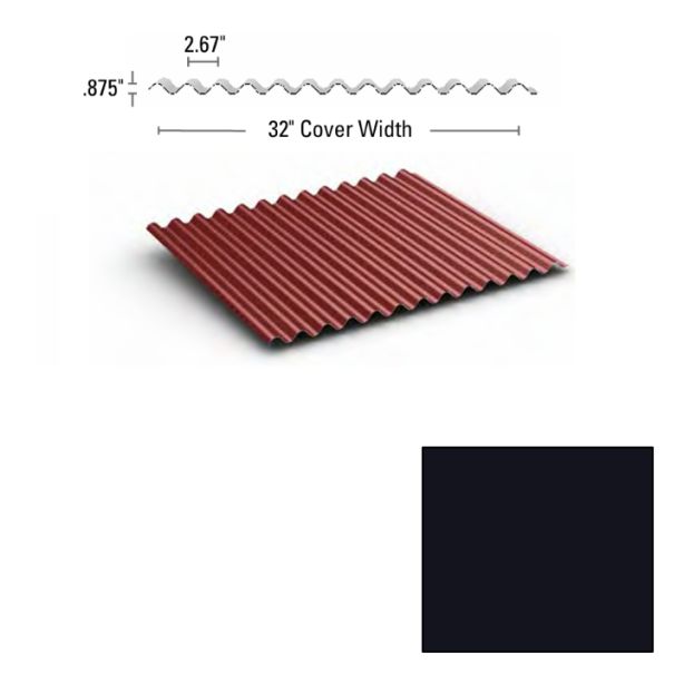 Multi Cor Panel 24ga 32"x120" Matte Black