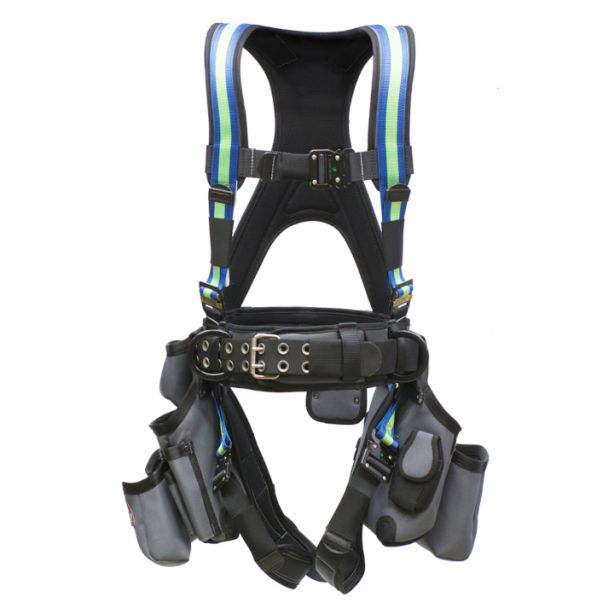 Super Anchor 6151-GBX Deluxe Tool Bag Harness Blue Green X-Large