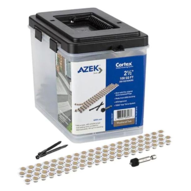 TimberTech CTC100SFWT Cortex Screws Collated Strips For AZEK Weathered Teak 100 sq ft