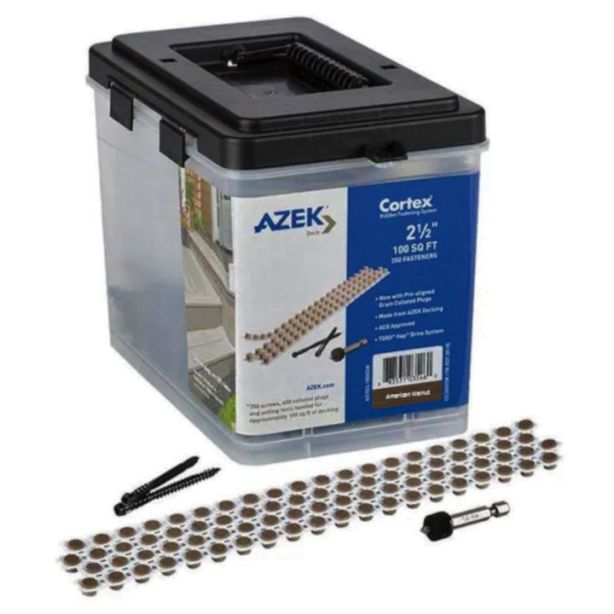 TimberTech CTC100SFAW Cortex Screws Collated Strips For AZEK American Walnut 100 sq ft