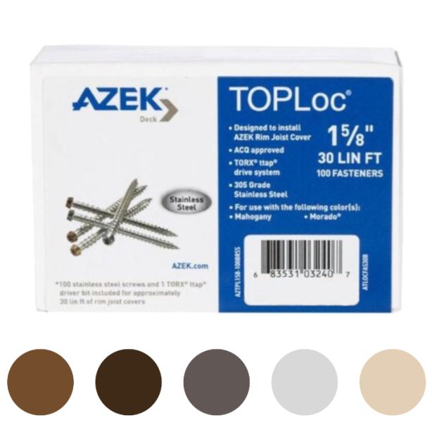 dowluck  ライジャケ TimberTech ATLOCFAS TOPLoc Fascia Screws For AZEK 30 linear ft