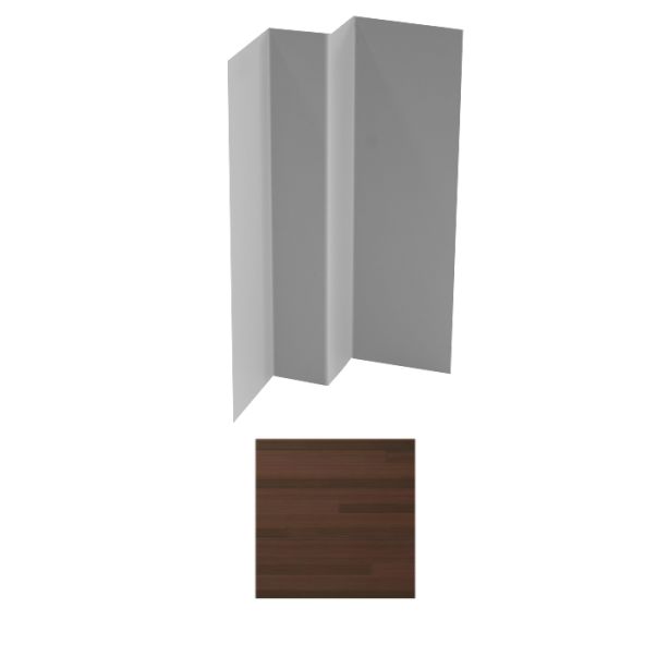 Vesta Steel Siding Inside Corner Block HD3 Woodgrain Autumn Thistle 10'