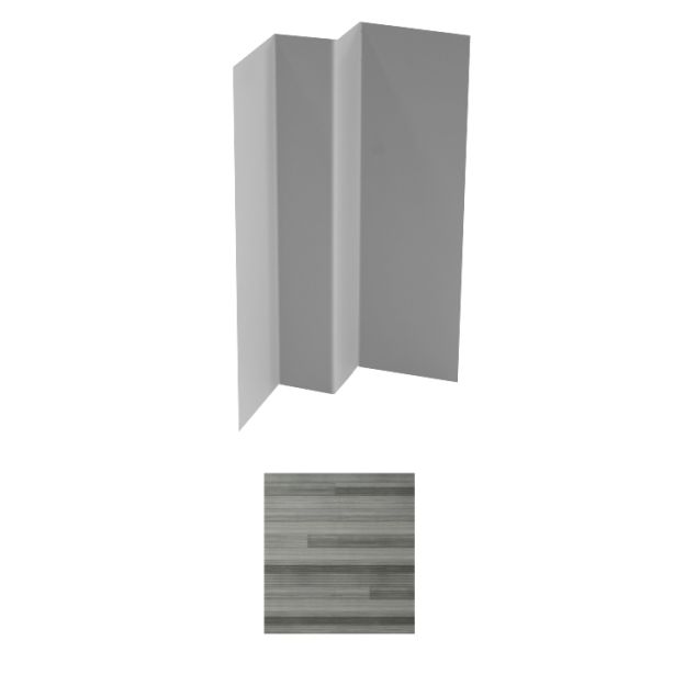 Vesta Steel Siding Inside Corner Block HD3 Woodgrain Driftwood 10'
