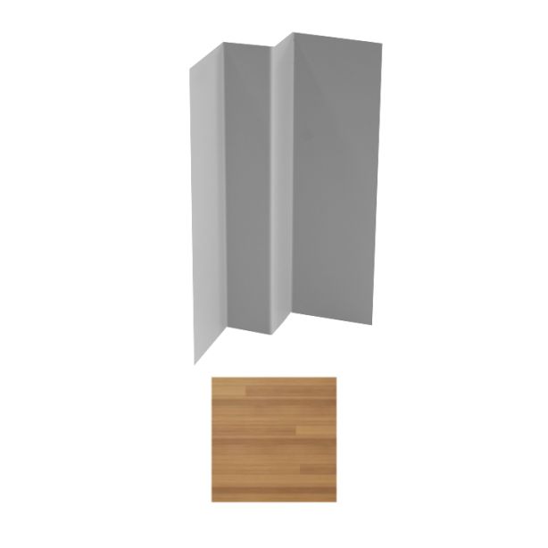 Vesta Steel Siding Inside Corner Block HD3 Woodgrain Gilded Grain 10'