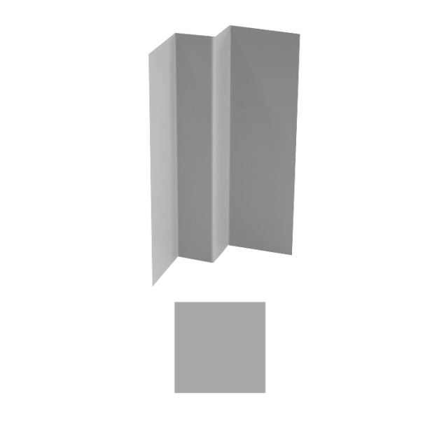 Vesta Steel Siding Inside Corner Block Solid Silver Lining 10'