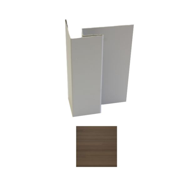 Vesta Steel Siding Outside Corner Post HD3 Woodgrain Aged Walnut 10'