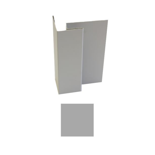 Vesta Steel Siding Outside Corner Post Solid Silver Lining 10'