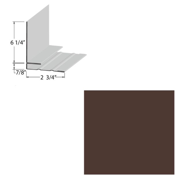 EDCO 1747-539 Side Wall Flashing Solid 10' Chestnut Brown 5/carton