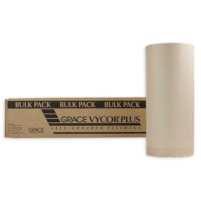 Grace Vycor Plus Self-Adhering Flashing 12" x 75' Roll  Bulk Pack of 6 