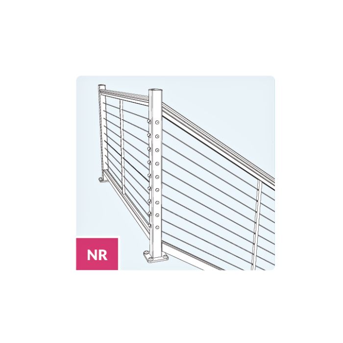 Feeney Modern Newel Right Hand Stair Post 36" Textured Black