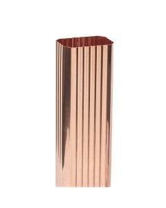 Berger Square Corrugated Copper Downspout 4"x5" 16oz