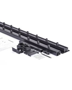 AFCO 200 Series 4' Level Rail Kit Black (Top and Bottom Rail w/ Hardware)