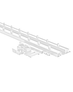 AFCO 200 Series 4' Level Rail Kit White (Top and Bottom Rail w/ Hardware)