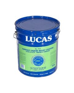 Lucas 714 Asphalt Liquid Roof Coating Premium Fibrated 5 Gallon