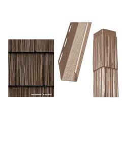 Foundry Split Shake Siding Corner Kit Weathered 7" Exposure Reclaimed Cedar 12/carton