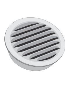 Tamlyn Circle Louvered Exhaust Vent 1" Aluminum Mill