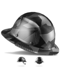 LIFT DAX Carbon Fiber Hard Hat Full Brim Black Camo