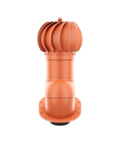 RoofiVent RLK-6-06-PI iVent Roto Durable Polypropylene Round Turbine for Metal Roof 6" Clay