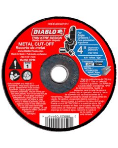 Diablo Metal Cut Off Abrasive Wheel  4"x.040"