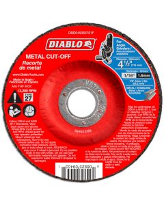 Diablo Metal Cut Off Abrasive Wheel 4 1/2"x1/16"