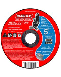 Diablo Metal Cut Off Abrasive Wheel 5"x.040"