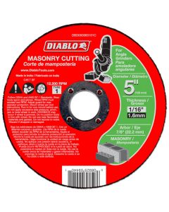 Diablo Masonry Cut Off Abrasive Wheel 5"x1/16"