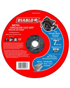 Diablo Metal Cut Off Abrasive Wheel 7"x1/8"
