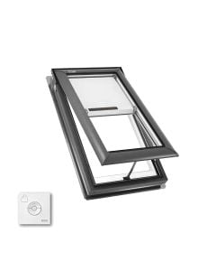 Velux Manual Fresh Air Skylight Deck Mounted Low E with Solar Blind and Remote