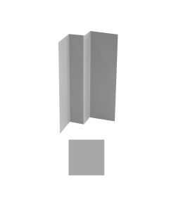 Vesta Steel Siding Inside Corner Block Solid Silver Lining 10'