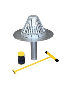 Trufast EasySeal Retrofit Roof Drain Aluminum with Mechanical Seal 6"